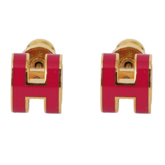 Hermes Pop H Red Earrings